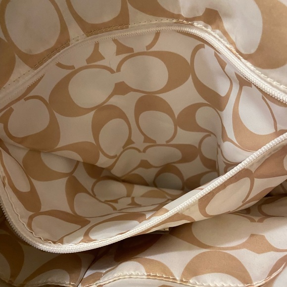 Stained nylon orange tan Coach purse with canvas - Picture 12 of 16